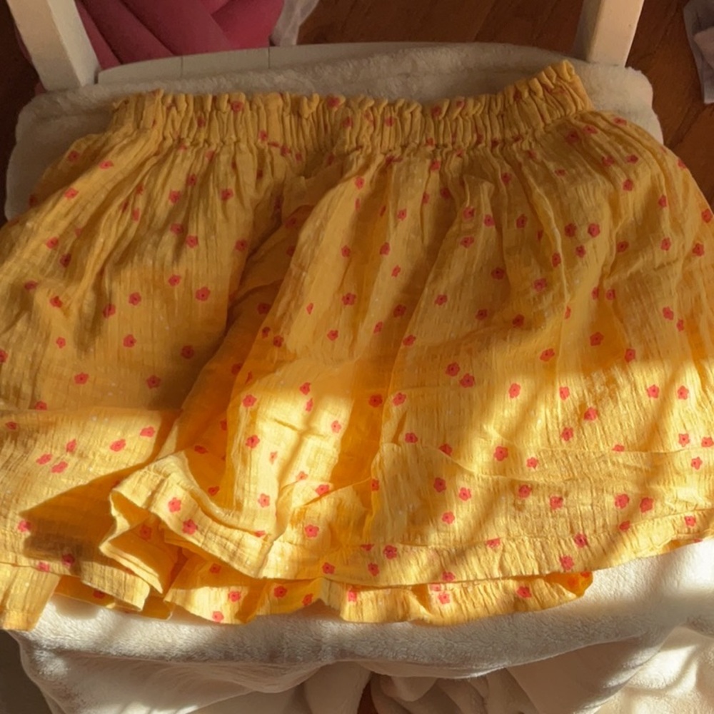Yellow Floral girls Skirt